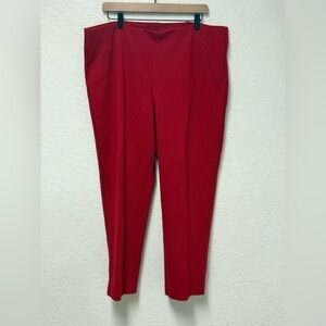 CHICOS Stylish Red Pants Size 18 (Chico's Size 3.5)